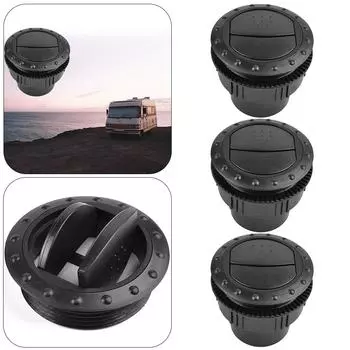 - 3 шт. 60 мм автомобильный автофургон ATV A/C дефлектор воздухозаборник вращающийся внутренний круглый потолок (Блэк