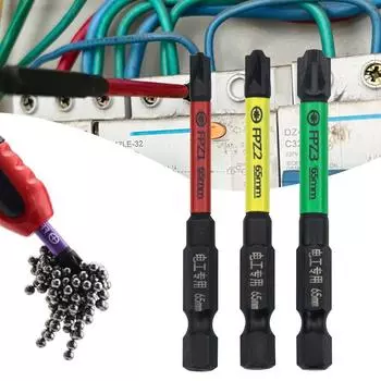 3 шт. 65 мм магнитная специальная крестовая отвертка с шлицем для электрика FPZ1-3