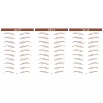 3 шт. 6D временные татуировки прочные натуральные бионические переносные татуировки татуировка бровей макияж глаз наклейка с переносом воды 7 чёрный