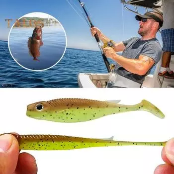 3 шт. 7,5 см/2,6 г мягкая рыболовная приманка с блестящим хвостом-лопастью реалистичная бионическая цветная силиконовая искусственная приманка для пресноводной рыбалки в соленой воде C