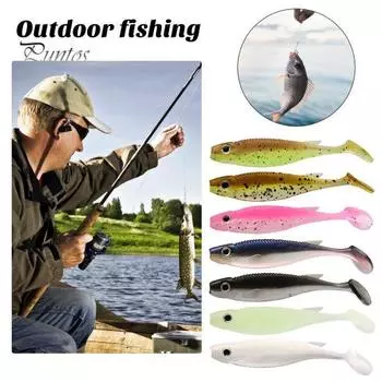 3 шт. 7,5 см/2,6 г мягкая рыболовная приманка с блестящим хвостом-лопастью реалистичная бионическая цветная силиконовая искусственная приманка для пресноводной рыбалки в соленой воде F