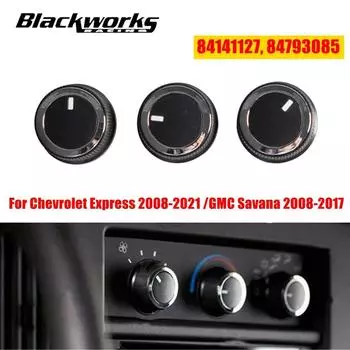 3 шт. 84141127 Ручка управления температурой отопителя кондиционера 84793085 для Chevrolet Express 2008-2025 для GMC Savana 2008-2017 SLJ-1167 чёрный