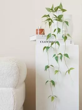 3 шт., 95 см, клематис, искусственные цветы, жимолость, веревка из листьев, шелковые искусственные растения из ротанга для свадебной вечеринки, домашний декор, реквизит для фото зелёный