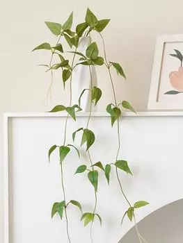 3 шт. 95 см клематис лоза шелковые искусственные цветы жимолость лист веревка искусственные растения из ротанга для свадебной вечеринки домашний декор зелёный