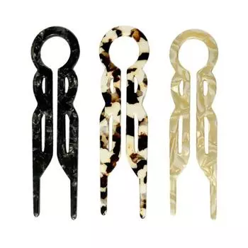 3 шт. ацетатная U-образная заколка для волос, легкая, нескользящая, длинная, густая, для волос, французская заколка для волос, аксессуары для волос для женщин и девочек B