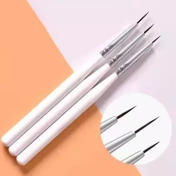 3 шт. акриловая кисть для дизайна ногтей лайнер для рисования ручка для маникюра набор инструментов