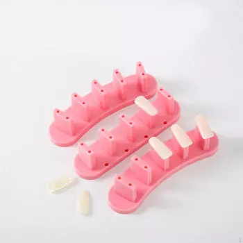 3 шт. акриловая подставка для дизайна ногтей, держатель для практики, инструменты для обучения DIY с 10 ложными розовый