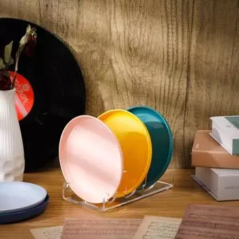 3 шт. акриловая подставка для посуды с гладкими краями, прочная, несущая, универсального использования, прозрачная