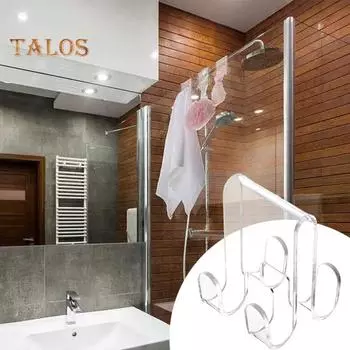 3 шт. акриловых крючков для душевой двери, высокая прочность, прочная несущая способность, простая установка, вешалка для полотенец, крючки для ванной комнаты чистый