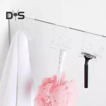 3 шт. акриловых крючков для душевой двери, высокая прочность, прочная несущая способность, простая установка, вешалка для полотенец, крючки для ванной комнаты чистый