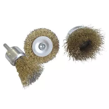 3 шт. электрическая дрель стальной стержень колеса полироль удаление ржавчины электрическая дрель инструмент аксессуар ручка тип Т-образная чаша форма проволочная щетка