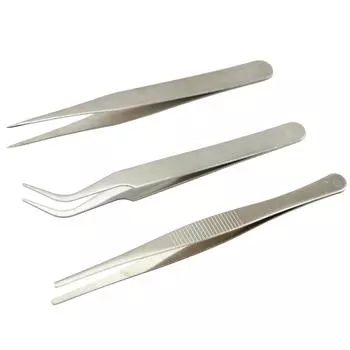 3 шт. электронные пинцеты из нержавеющей стали портативный прецизионный сборочный набор для общего ремонта инструмент 3pcs