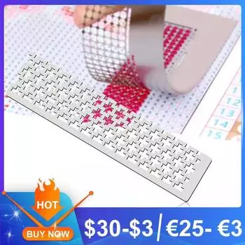 3 шт. Алмазная картина сверло линейка для вышивки крестом из нержавеющей стали DIY алмазные инструменты для рисования линейка для рисования квадратный круглый инструмент для сверления