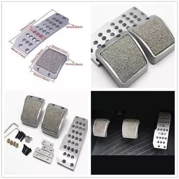 3 шт. алюминиевый автомобильный Нескользящий чехол для педали подставки для ног для Accord Civic CRX Acura