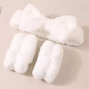 3 шт. анти-влагозащитных манжет, волшебный плюшевый моющийся браслет, стираемый и ополаскивающийся для девочек, фланелевый впитывающий наручный браслет, защищающий от брызг воды, кольцо для волос