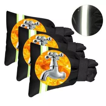 3 шт. антифризные крышки для кранов, дизайн ленты-крепежа, сверхтолстая защита от замерзания зимой, простая установка крана L чёрный