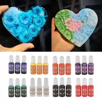 3 шт. эпоксидная УФ-смола, цветной краситель, жидкий пигмент, материал royalblue yellow