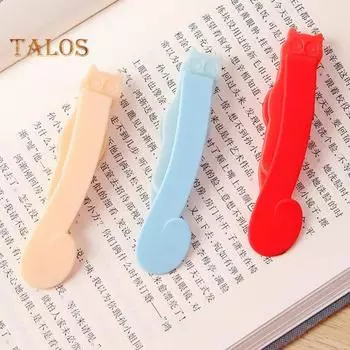 3 шт. Автоматическая закладка-зажим Мягкий силиконовый зажим для книг Легкий маркер страниц Умная закладка Силиконовый революционный маркер страниц книг 3pcs разноцветный