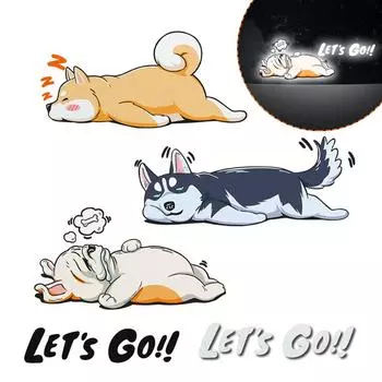 3 шт. автомобильные наклейки собака декоративные наклейки виниловые наклейки мультфильм клей для девочек женские автомобили грузовики мотоциклы шлемы