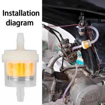 3 шт. автомобильный карманный масляный фильтр для мотоцикла, бензиновый газовый адаптер, бензиновый жидкостный топливный фильтр для скутера, мотоцикла, двигателя мотоцикла