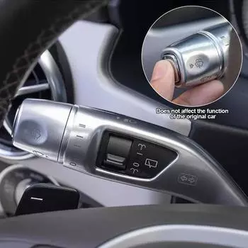 3 шт. автомобильный рычаг переключения стеклоочистителей круиз-контроль крышка отделка рамка для Mercedes Benz ABCES GLC GLK GLB GLA GLE класс автомобильные аксессуары серебряный