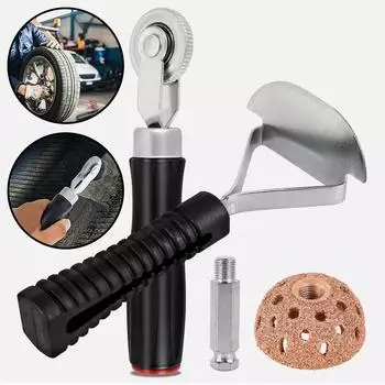 3 шт. Автомобильный шлифовальный роликовый инструмент для ремонта шин, набор инструментов для ремонта шин, полировальный круг для автомобиля, грузовика, мотоцикла чёрный