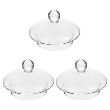 3 шт. Аксессуары для чайника Портативный чайник Прозрачная палатка Крышки для сита Крышка Компонент Стеклянные Защитные чехлы для дома прозрачный