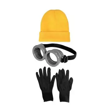 3 шт. аксессуары для костюмов для взрослых мужчин женщин косплей вечерние набор шляпа глаза перчатки набор One Size