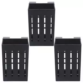 3 шт. Белый держатель для аквариумных растений с отверстиями Профессиональный практичный горшок для растений Аквариумная подставка для аквариумных растений чёрный