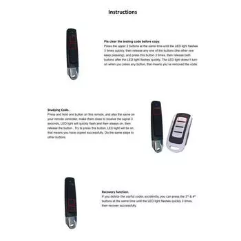 3 шт. беспроводной пульт дистанционного управления для гаражных ворот, удобный пульт дистанционного управления для домашней безопасности, простой в использовании и переноске, прочный