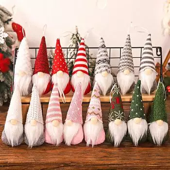 3 шт. безликая кукла рождественская елка подвесное украшение плюшевый гном