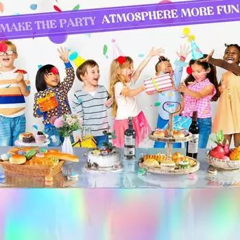 3 шт. блестящая скатерть голографическая водонепроницаемая скатерть прямоугольная дискотека скатерть Декор для дня рождения 3pcs