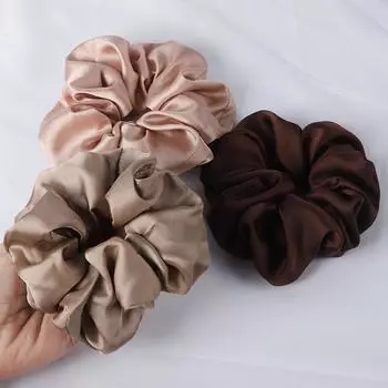 3 шт. Большие резинки для волос из шелкового атласа, эластичные резинки для волос, держатель для хвостика для женщин и девочек, резинки для волос, веревка, набор высококачественных аксессуаров для волос