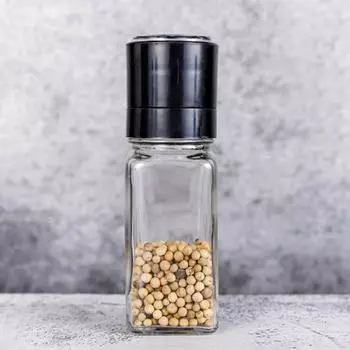 3 шт., бутылка для приправ, регулируемые банки для специй грубого и тонкого помола, ручная мельница для приправ для домашней кухни чёрный