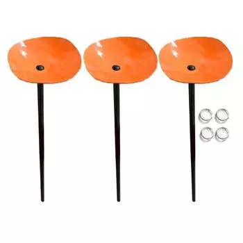 3 шт. Чашка для питья пчел Кормушка для воды в виде бабочки со стеклянными бусинами Станция для воды для пчел со стойкой для сада Опылители Декор двора 3pcs оранжевый