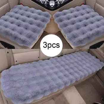 3 шт. чехлы для автомобильных сидений зимние, полностью покрывающие, утолщенные, плюшевые, теплые для Mercedes, универсальные чехлы для автомобильных сидений, автомобильные подушки, аксессуары