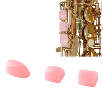3 шт., чехлы для ключей саксофона, силиконовые накладки на боковые кнопки саксофона, подставки для ладонных ключей, детали духовых инструментов