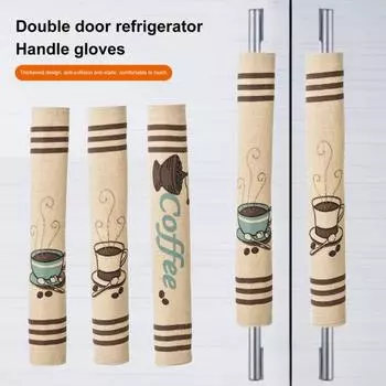 3 шт. чехлы на дверные ручки холодильника, декоративные ручки для кухонной техники, противоскользящие защитные перчатки для холодильника, микроволновой печи, посудомоечной машины, духовки