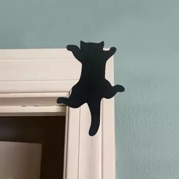 3 шт. Черная кошка дверная рама украшение прочный деревянный Хэллоуин подвесной силуэт кошки