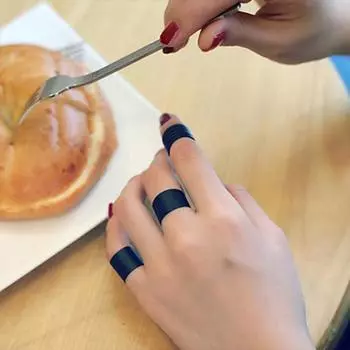 3 шт., черные стековые однотонные кольца миди с костяшкой пальца, ювелирное кольцо