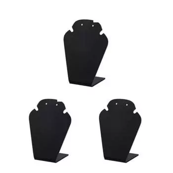 3 шт. Черный акриловый бюст-подставка для демонстрации ювелирных изделий, ожерелий и серег, для дома, гардероба