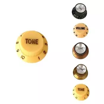 3 шт. цилиндр для электрогитары, совместимый с сменными ручками управления скоростью Les Paul/SG, набор с Yellow gold letter 1v2t