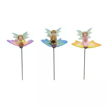 3 шт. Цветочная фея, ездящая на бабочке, смоляной плагин, креативный уличный дворик, микроландшафтный цветочный горшок, украшение