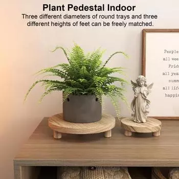 3 шт. деревянная подставка для растений в деревенском стиле, круглая, простая в сборке, подставка на пьедестале, настольная подставка для демонстрации на кухне, гостиной, спальне, декор Sets