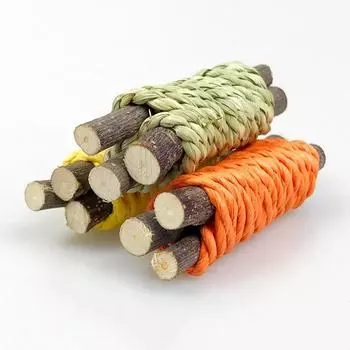 3 шт. Деревянная жевательная палочка Палочка для стачивания зубов для маленьких питомцев Игрушка для кусания Ветка для чистки зубов Молярная игрушка Палочка для хомяков, шиншилл, кроликов, морских свинок