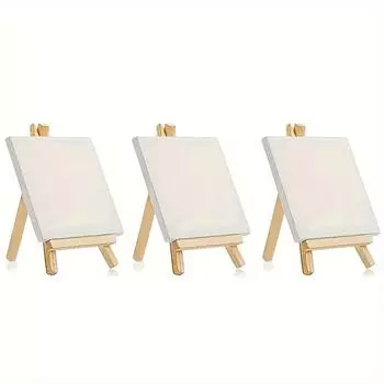 3 шт. деревянные доски для рисования на холсте, студенческая художественная живопись, мольберт, школа, специальные инструменты для рисования для студентов, живопись маслом и DIY Doodle 10*10 см 3pc