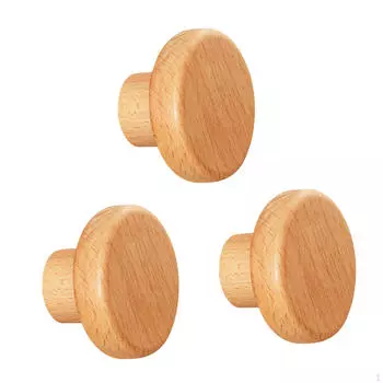 3 шт. деревянные крючки для пальто настенный декоративный органайзер вешалка ремесленная вешалка для одежды дверная подвеска 7.5cm Dia