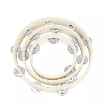 3 шт. деревянных ручных тамбурина, 6, 8, 10 дюймов, для игр, вечеринок