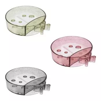 3 шт. держатель для мыла с двойным сливом, креативный мультяшный держатель с двойным сливом, выдолбленный, съемный, для хранения в дороге