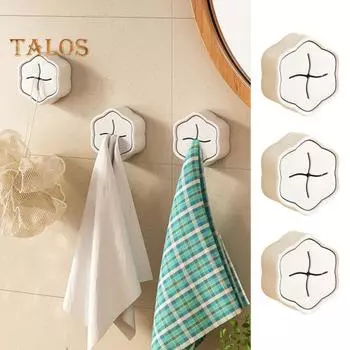 3 шт. держатель для полотенец на присоске экономит место многофункциональный прочный несущий подшипник удобный настенный детский крючок для полотенец для рук кухонные принадлежности белый